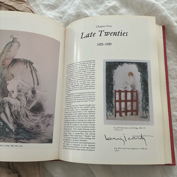 Red Louis Icart Etchings Book - Picture 4 of 7